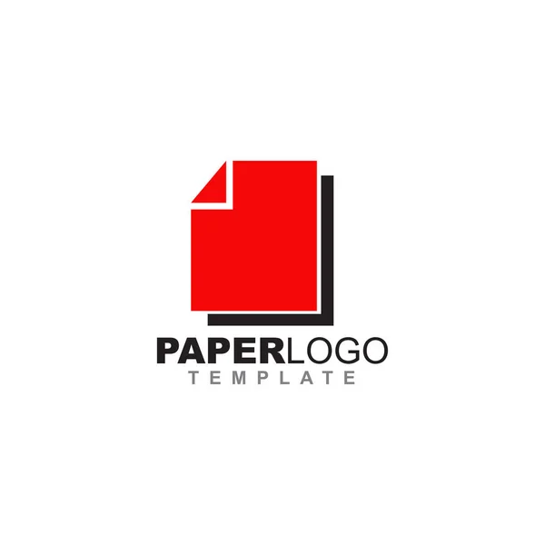 Modèle vectoriel de conception de logo icône papier — Image vectorielle