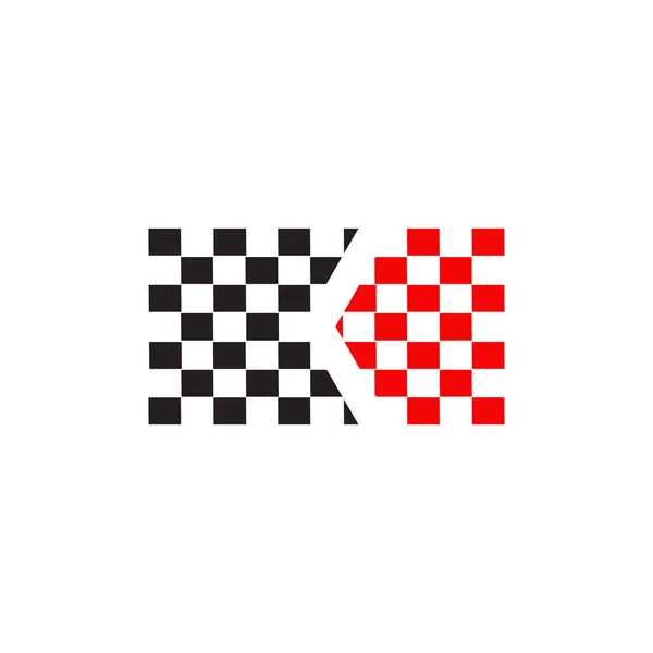 Race vlag pictogram logo ontwerp — Stockvector