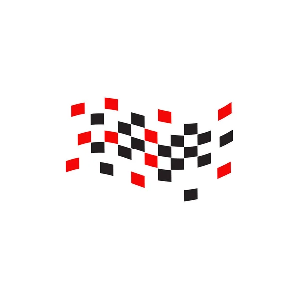 Logo-Design der Rennflagge — Stockvektor