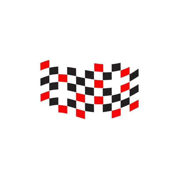 Logo-Design der Rennflagge — Stockvektor