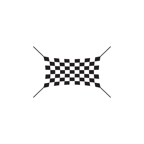 Flaga wyścigu ikona logo projekt wektor ilustracji szablon — Wektor stockowy