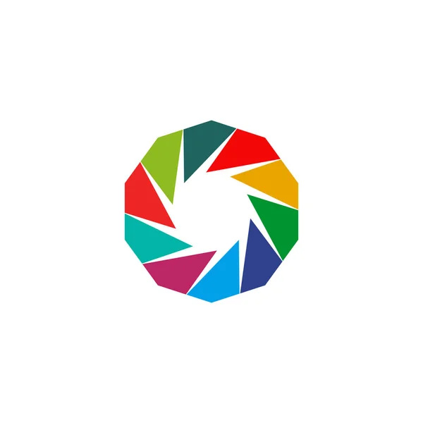 Arco iris logotipo icono diseño vector plantilla — Vector de stock