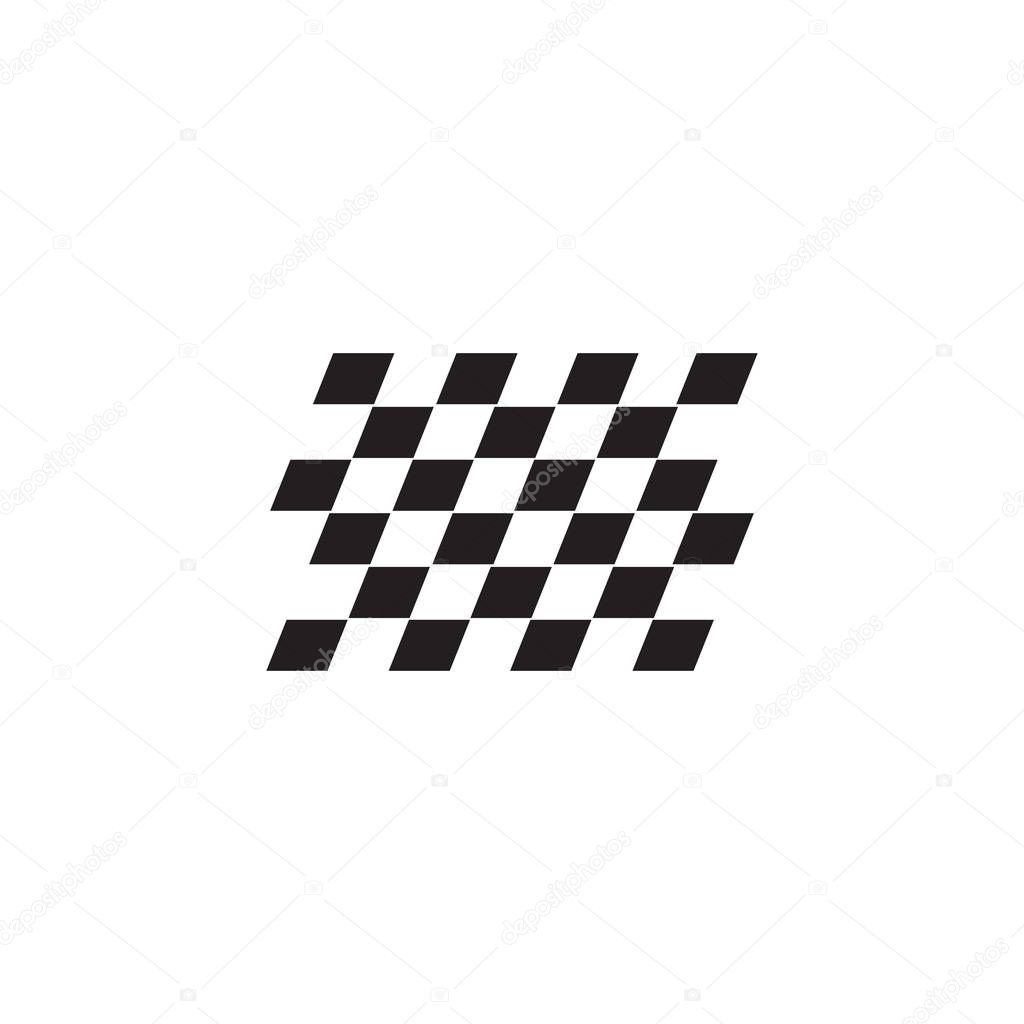 Race flag icon logo design
