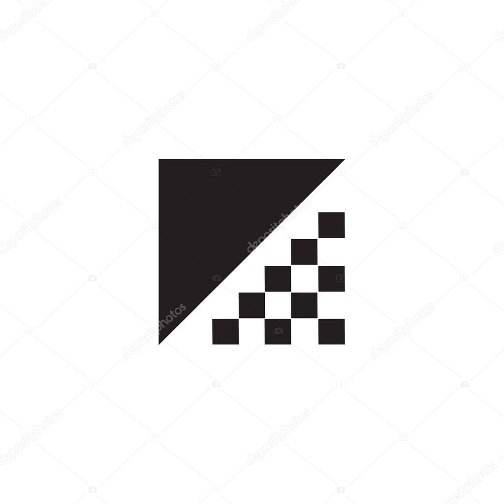 Race flag icon logo design