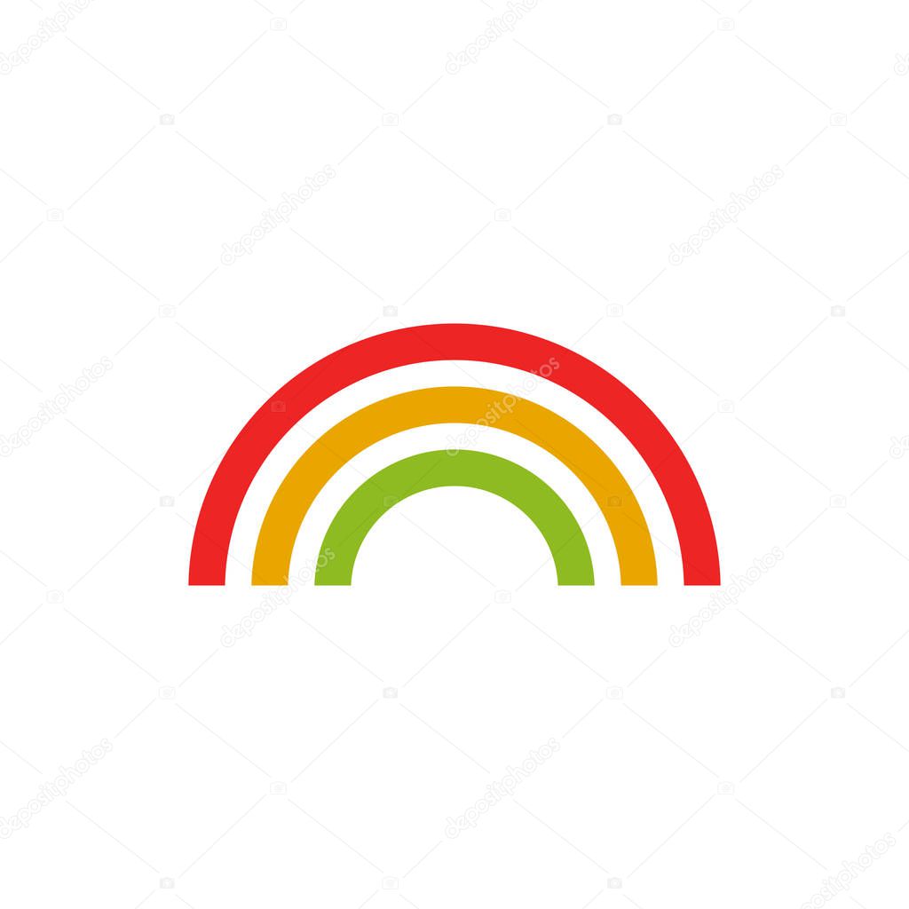 Rainbow logo icon design inspiration vector template