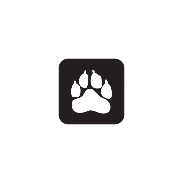 Állatok mancs pálya logó ikon design vektor sablon — Stock Vector