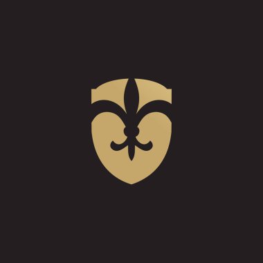 Fleur de lis logo simgesi tasarım şablonu