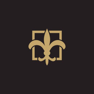 Fleur de lis logo simgesi tasarım şablonu