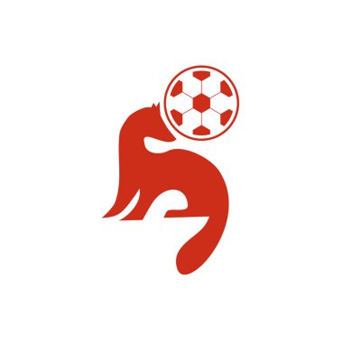 Fox logo tasarımı simge vektör şablonu