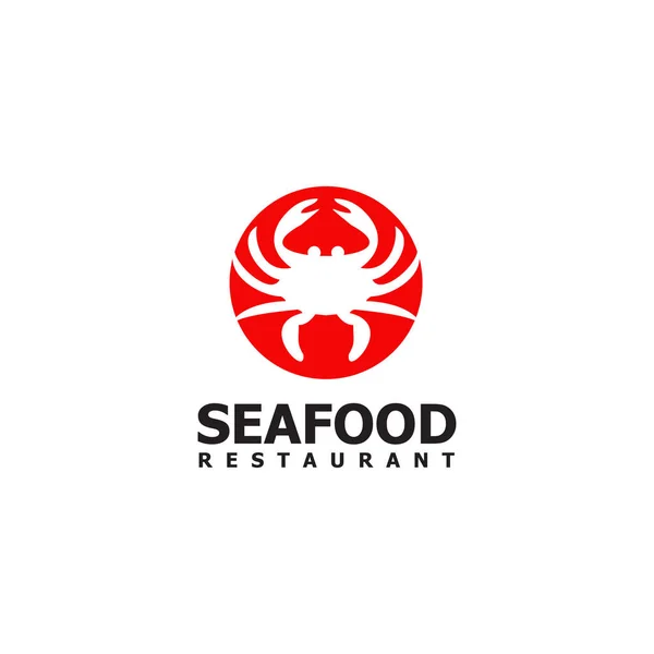 Restaurante de mariscos con diseño icono de cangrejo — Vector de stock