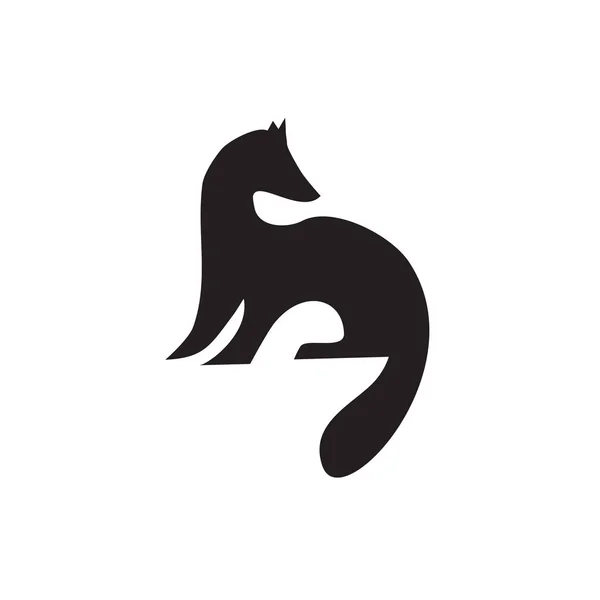 Fekete civet ikon logó design vektor sablon — Stock Vector