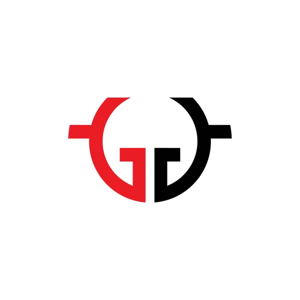 Gg litera początkowy wzór wektora projektu logo — Wektor stockowy