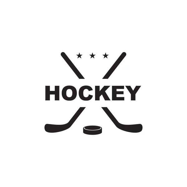 Hockey club logo design vector template — Stock Vector