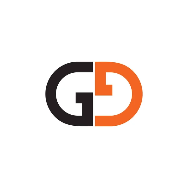 Plantilla vectorial de diseño de logotipo inicial letra GG — Vector de stock
