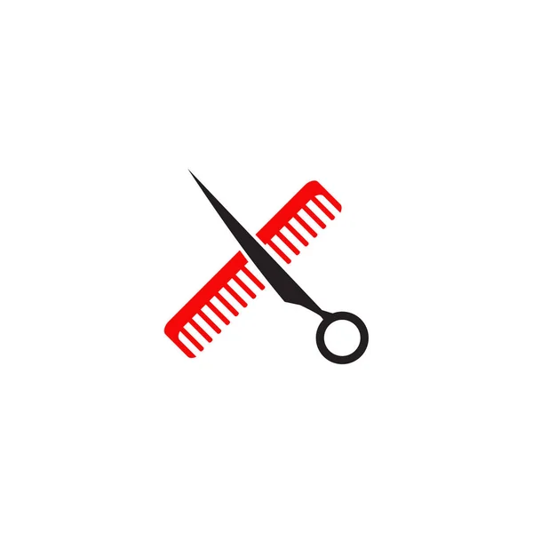 Tijera icono logotipo diseño vector plantilla — Archivo Imágenes Vectoriales