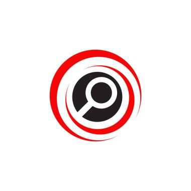 Büyütme cam logo ikonu tasarım şablonu