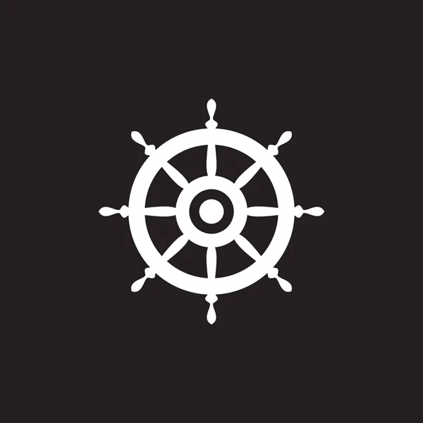 Ship steering icon logo design template — 스톡 벡터