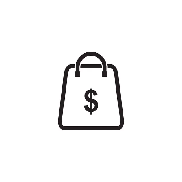 Bolsa de compras icono logo diseño vector plantilla — Vector de stock
