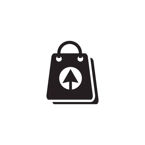 Saco de compras ícone logotipo design —  Vetores de Stock