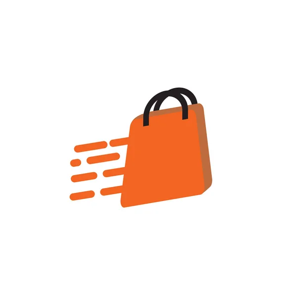 Shopping bag icon logo design — Stock Vector