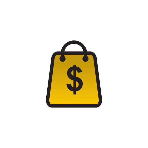 Shopping bag icon logo design — Stock Vector