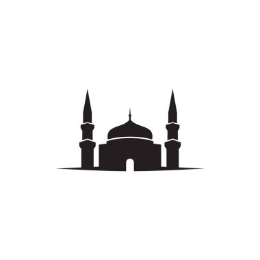 Cami inşa simgesi logo tasarım şablonu