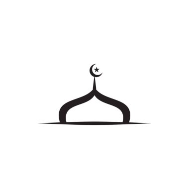 Cami inşa simgesi logo tasarım şablonu