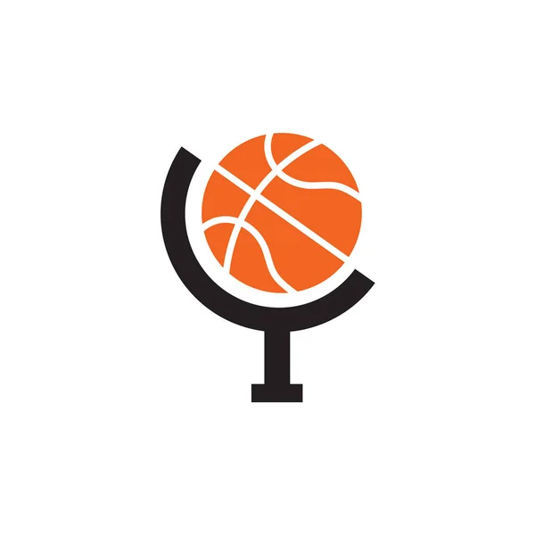 バスケットボールクラブロゴデザインベクトルテンプレート — ストックベクタ