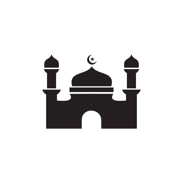 モスク建築アイコンロゴデザインベクトルテンプレート — ストックベクタ