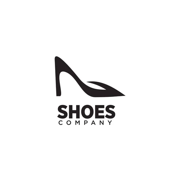 Kvinna skor logotyp design vektor mall — Stock vektor