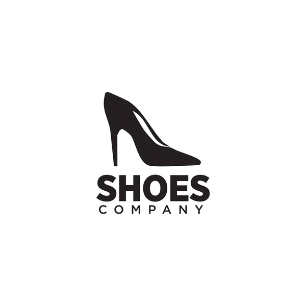 Sapatos de mulher modelo de vetor de design logotipo — Vetor de Stock