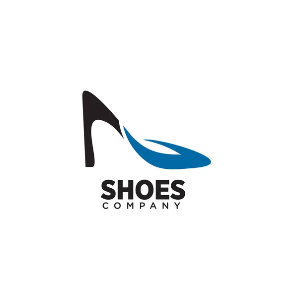 Woman shoes logo design vector template — Stock Vector