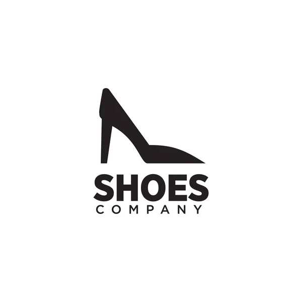 Woman shoes logo design vector template — Stock Vector