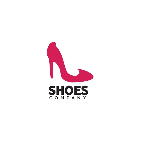 Woman shoes logo design vector template — Stock Vector