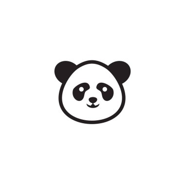 Panda simgesi logo tasarım şablonu