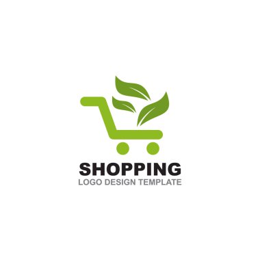 Alışveriş Arabası Logosu Tasarım Vektörü Şablonu