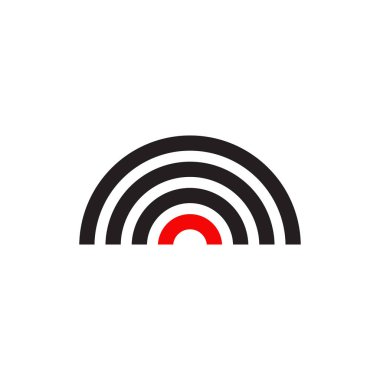 Sinyal simgesi logo tasarım şablonu