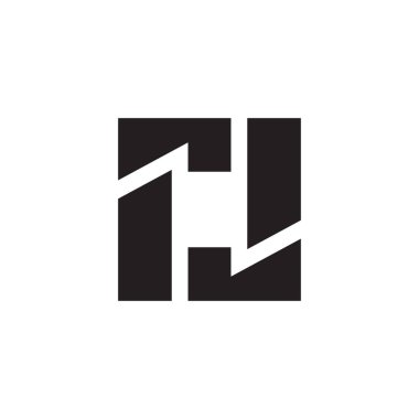 Kare logo tasarım vektör şablonu