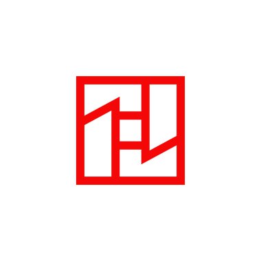 Kare logo tasarım vektör şablonu