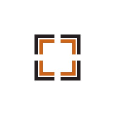 Kare logo tasarım vektör şablonu