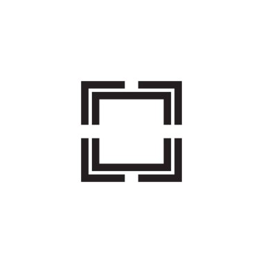 Kare logo tasarım vektör şablonu