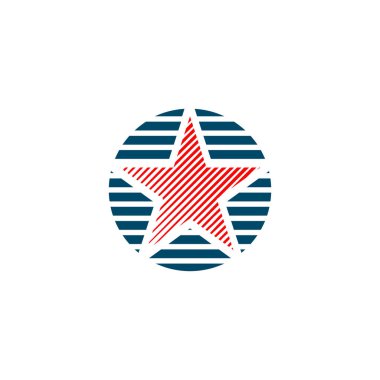 Yıldız logo tasarım vektör şablonu