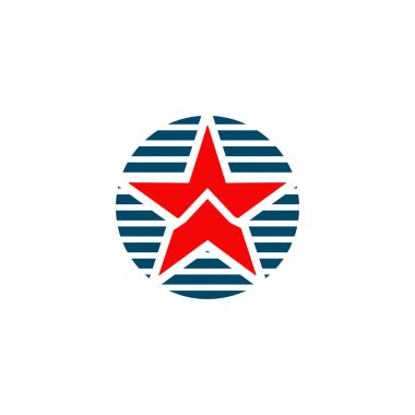Yıldız logo tasarım vektör şablonu