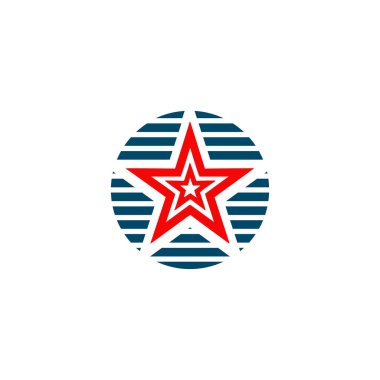 Yıldız logo tasarım vektör şablonu