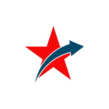 Yıldız logo tasarım vektör şablonu