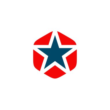 Yıldız logo tasarım vektör şablonu