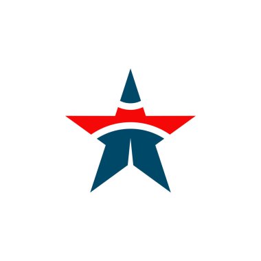 Yıldız logo tasarım vektör şablonu