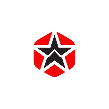 Yıldız logo tasarım vektör şablonu