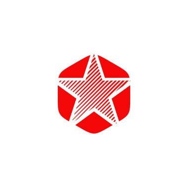Yıldız logo tasarım vektör şablonu