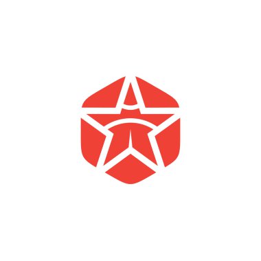 Yıldız logo tasarım vektör şablonu